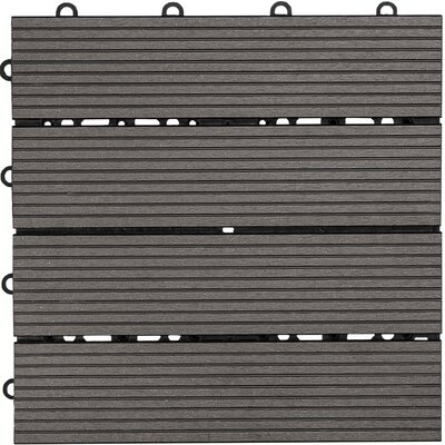Carrelage clic WPC nervuré gris antracite Carrelage clic WPC nervuré gris antracite