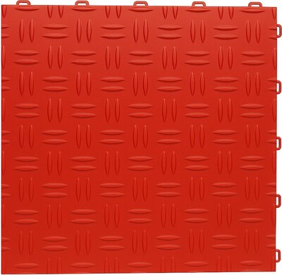 Dalle à clic plastique 18 mm aspect plaque diamantée BoDiamond rouge Dalle à clic plastique 18 mm aspect plaque diamantée BoDiamond rouge
