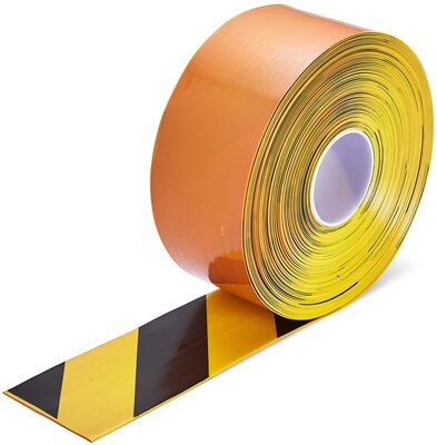 Ruban de marquage au sol extra fin Thinstripe 100 mm jaune-noir