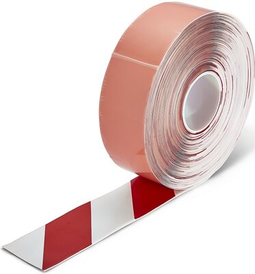 LeanLine Pro Hazard Bande de marquage au sol 75 mm blanc-rouge