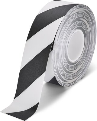 LeanLine Route Bande de marquage au sol 75 mm blanc-noir