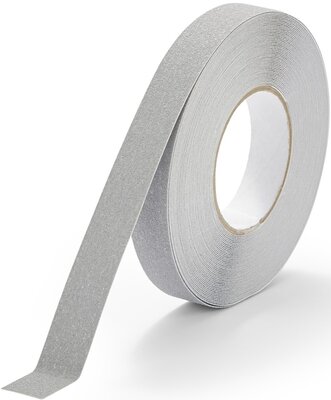 Ruban antidérapant grain grossier 25 mm gris