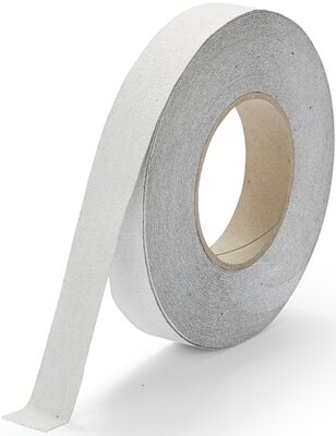 Bande antidérapante grain fin 25 mm blanc