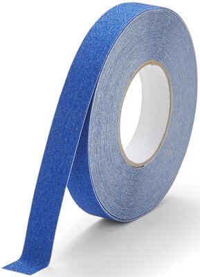 Bande antidérapante grain fin 25 mm bleu
