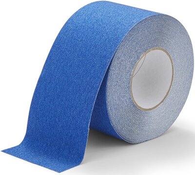 Bande antidérapante grain fin 100 mm bleu