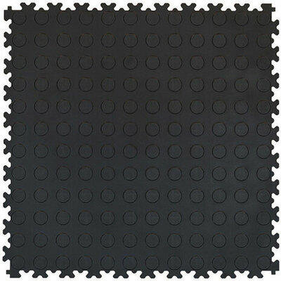 BoRecyta Dalle PVC Clipsable Garage 7 mm – Picots-Noir – Économique