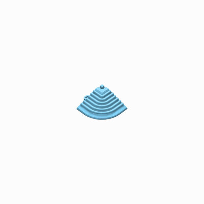 Pièce d'angle de finition pour carrelage clic 18 mm  | bleu clair