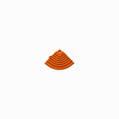 Pièce d'angle de finition pour carrelage clic 18 mm  | orange