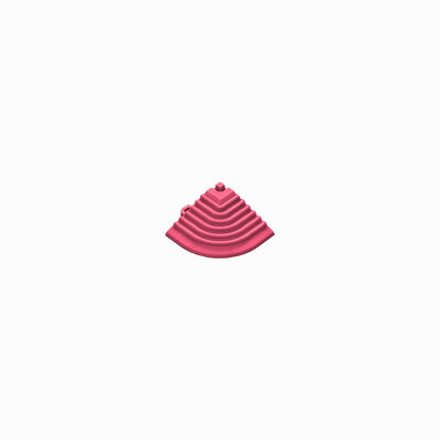 Pièce d'angle de finition pour carrelage clic 18 mm  | rose