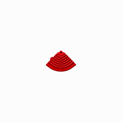 Pièce d'angle de finition pour carrelage clic 18 mm  | rouge