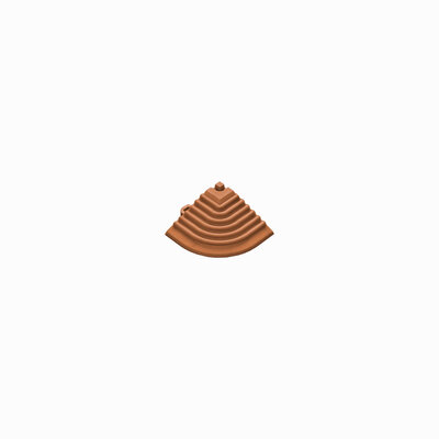 Pièce d'angle de finition pour carrelage clic 18 mm  | terracotta