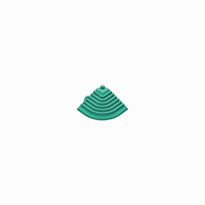 Pièce d'angle de finition pour carrelage clic 18 mm  |turquoise