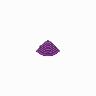 Pièce d'angle de finition pour carrelage clic 18 mm  |violet