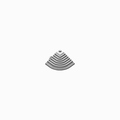 Pièce d'angle de finition pour carrelage clic 18 mm  |blanc alu