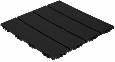 BoFudra sol de balcon 12 mm aspect bois – noir