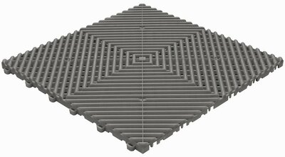 BoSolido sol de balcon 18 mm – dalles ouvertes |Gris oscure