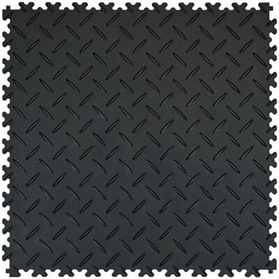 BoRecyta Dalle PVC Clipsable Garage 7 mm –plaque à damier -noir – Économique
