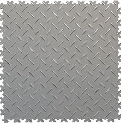 BoRecyta Dalle PVC Clipsable Garage 7 mm –plaque à damier -Gris – Économique