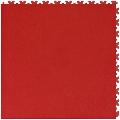 TaraLock Dalle PVC Clipsable Garage 7 mm – rouge - connexion dissimulée 