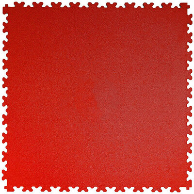 BoSepta Dalle PVC Clipsable Garage – 7 mm-rouge-légèrement structurée 