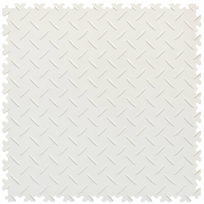BoSepta Dalle PVC Clipsable Garage –7mm-blanc-plaque-striee