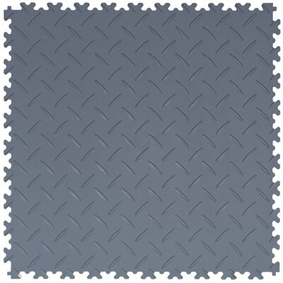 BoSepta Dalle PVC Clipsable Garage –7mm-gris-foncé-plaque-striee