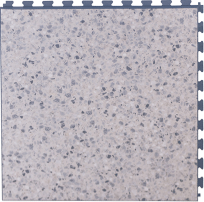 BoTiendra dalle clipsable design en PVC pour sol de garage  - Terrazzo Grey