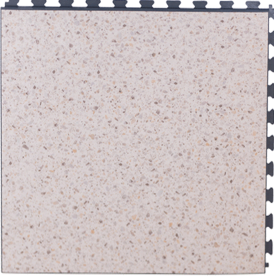 BoTiendra dalle clipsable design en PVC pour sol de garage - Terrazzo Cream