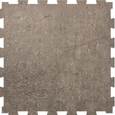 RockFit dalles de garage en PVC clipsables - 6,5 mm - béton-brun