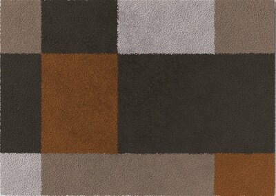 Tapis d’intérieur ColorStar Blocks – marron – 60 × 85 cm