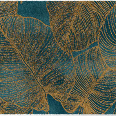 Tapis d’intérieur ColorStar Botanica- turquoise  – 85×150 cm