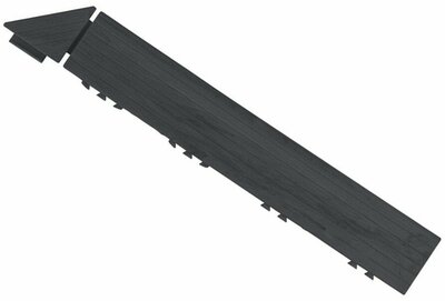 Pièce d'angle de finition pour carrelage clic BoFudra 12 mm Gris Oscure
