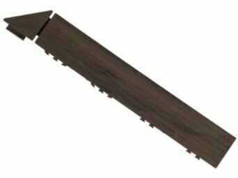 Pièce d'angle de finition pour carrelage clic BoFudra 12 mm Mahonie